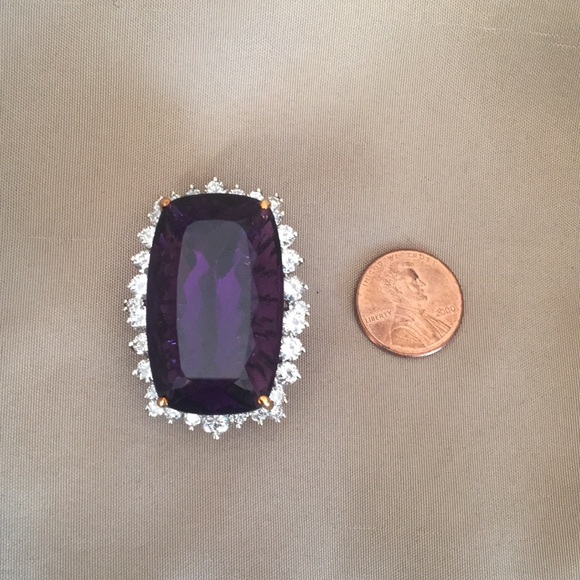 79+ct Siberian Amethyst Pin/Pendant. 4.74ct Dia! - Picture 8 of 8